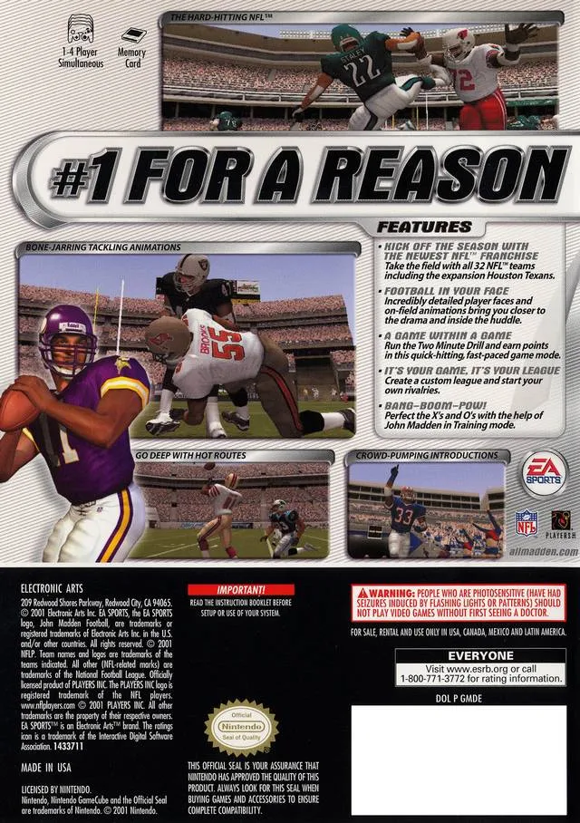 Madden NFL 2002 box back