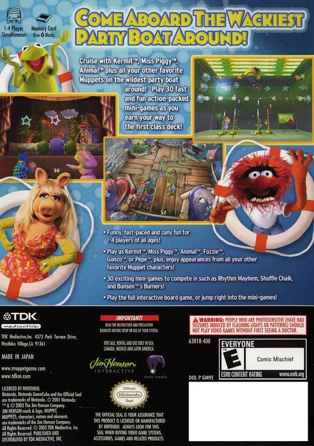 Muppets: Party Cruise box back