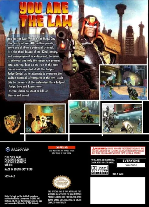 Judge Dredd: Dredd vs Death box back
