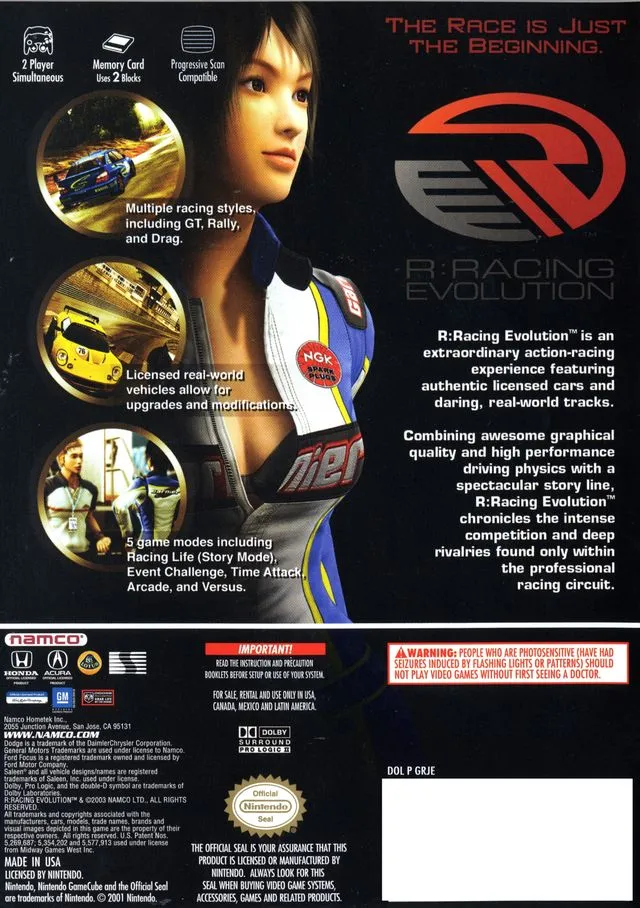 R: Racing Evolution box back