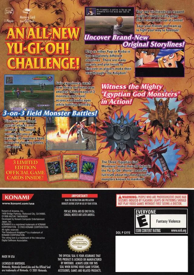 Yu-Gi-Oh! The Falsebound Kingdom box back