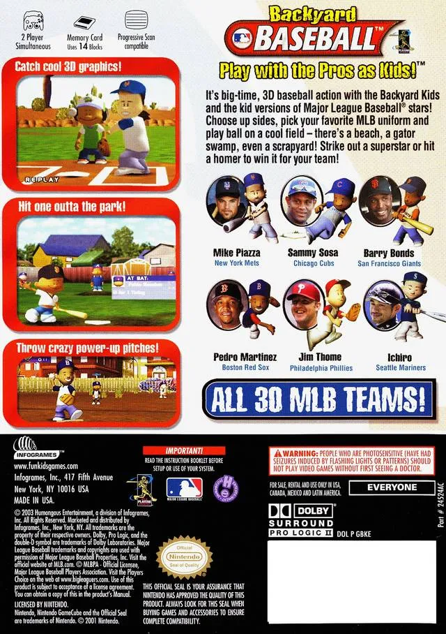 Backyard Baseball box back