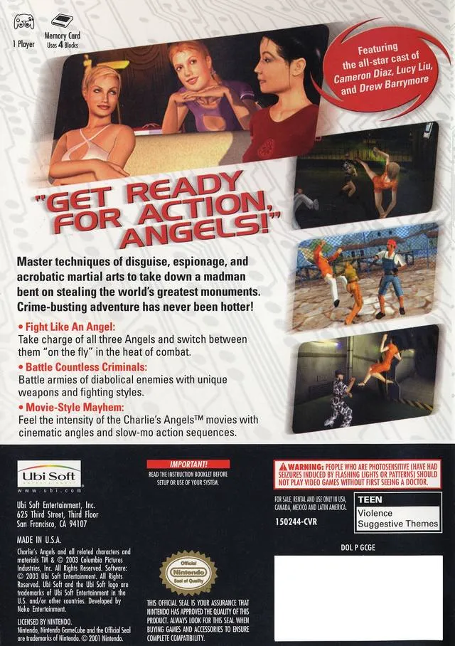 Charlie's Angels box back