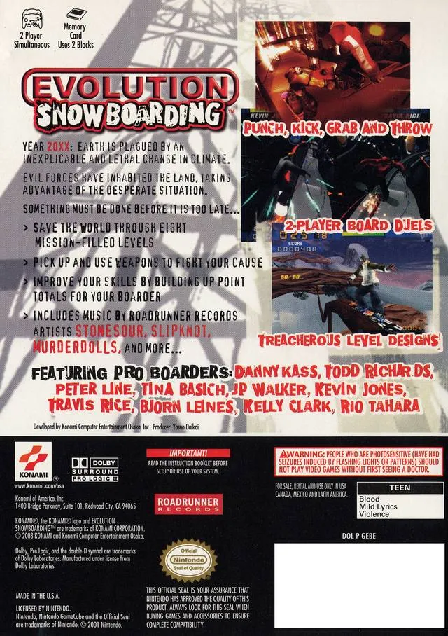 Evolution Snowboarding box back