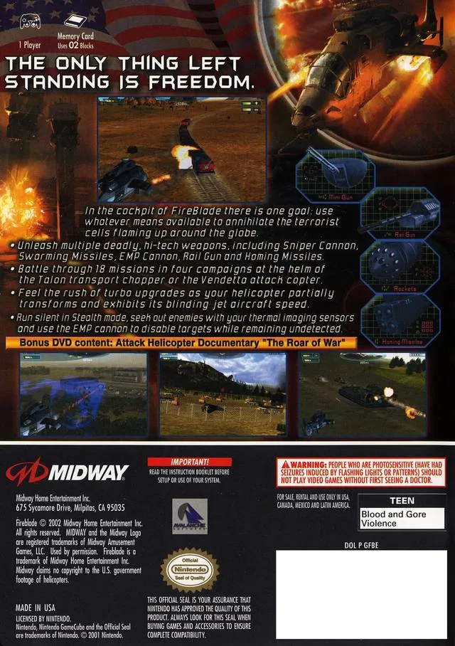 Fire Blade box back