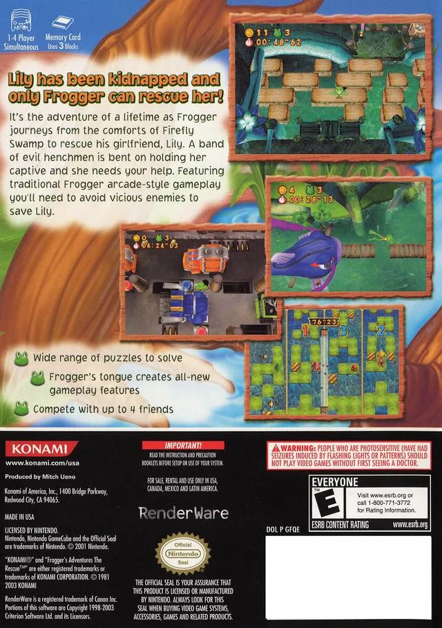 Frogger's Adventures: The Rescue box back