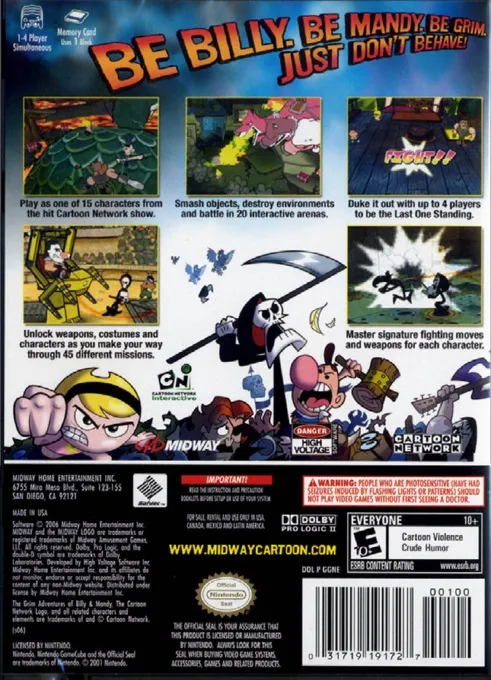 The Grim Adventures of Billy & Mandy box back