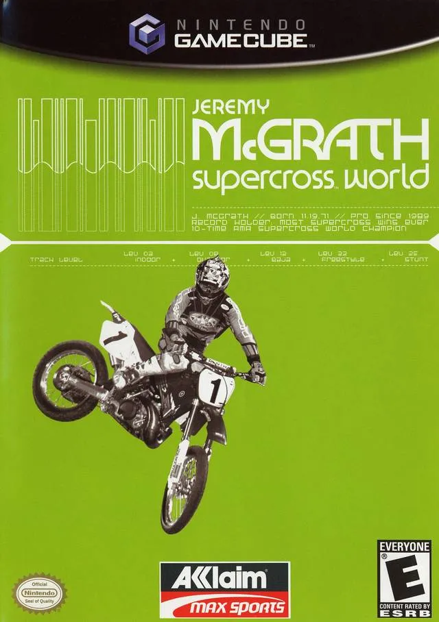 Backdrop artwork for Jeremy McGrath Supercross World
