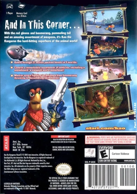Kao the Kangaroo: Round 2 box back