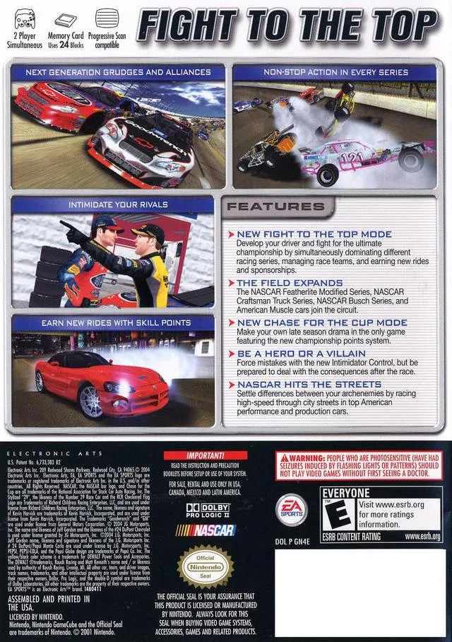 NASCAR 2005: Chase for the Cup box back
