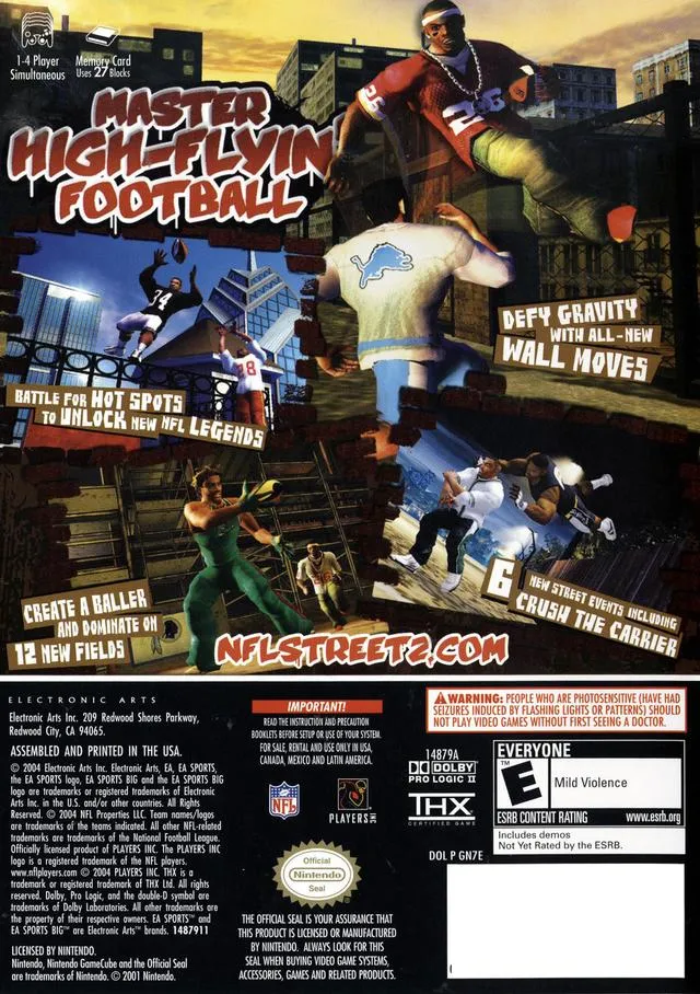 NFL Street 2 box back