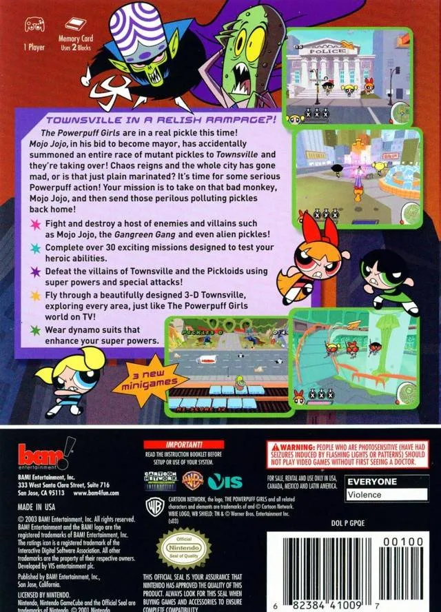 The Powerpuff Girls: Relish Rampage box back
