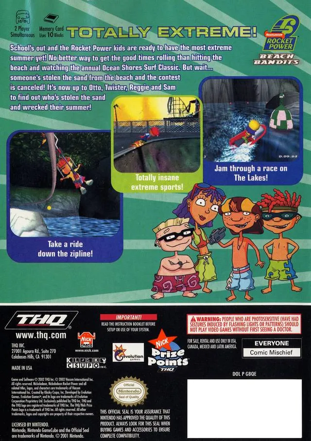 Rocket Power: Beach Bandits box back