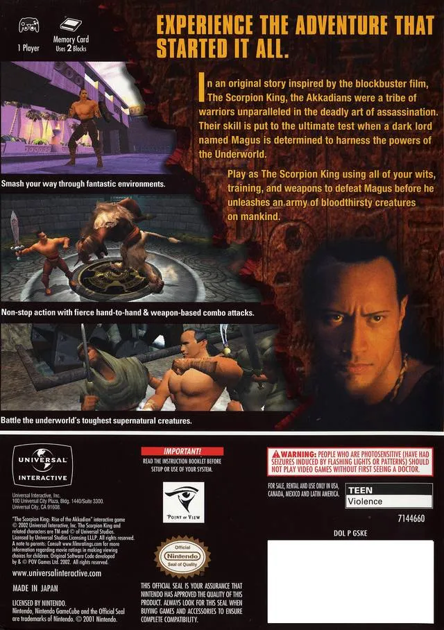 The Scorpion King: Rise of the Akkadian box back