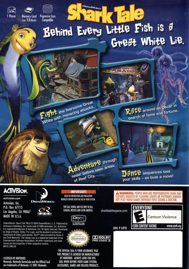 Shark Tale box back