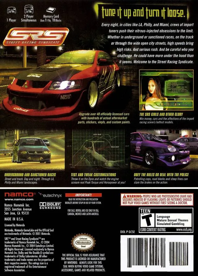 Street Racing Syndicate box back