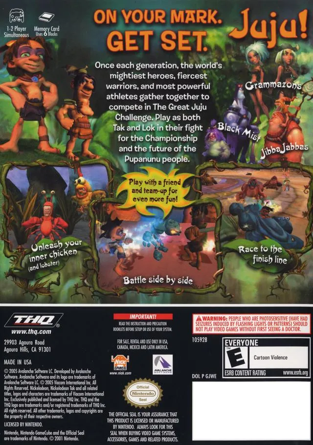 Tak: The Great Juju Challenge box back