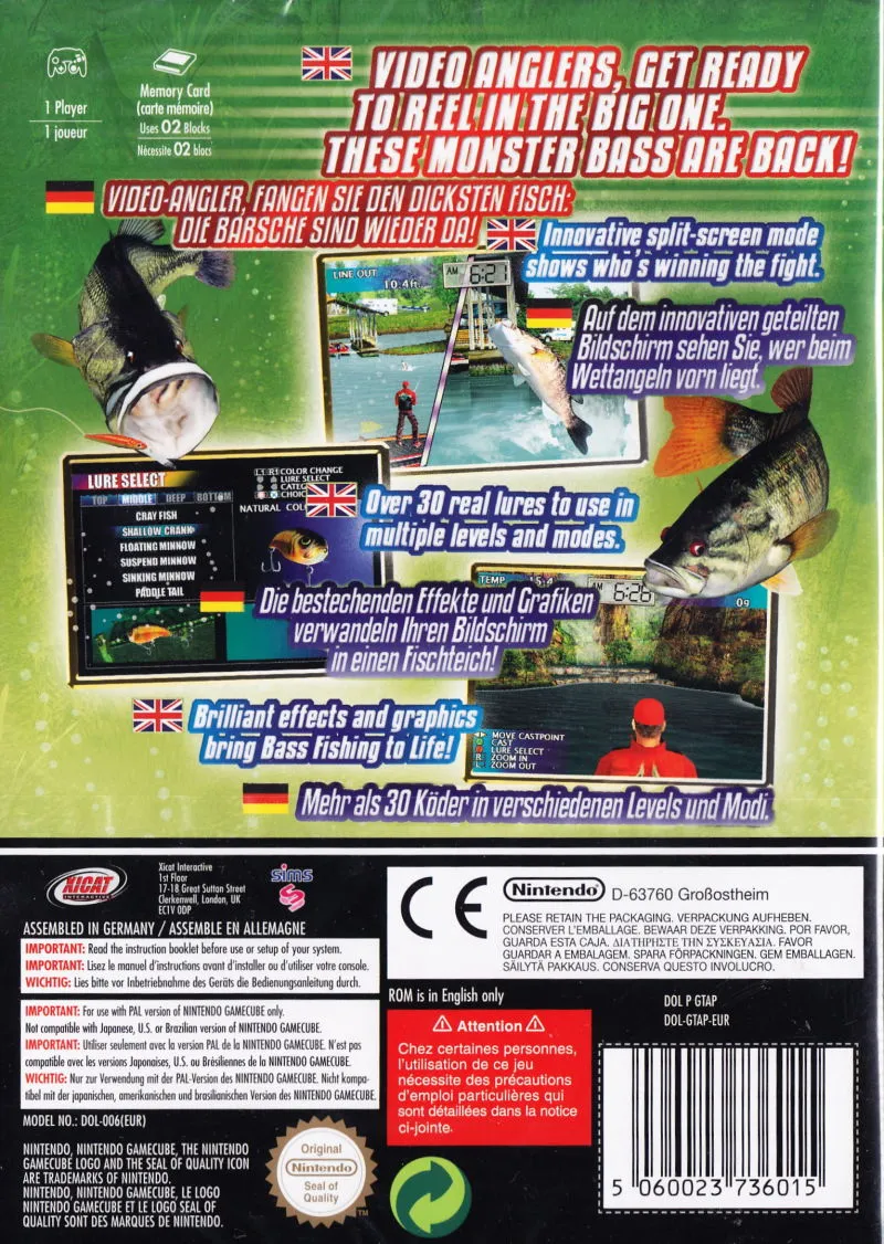 Top Angler: Real Bass Fishing box back