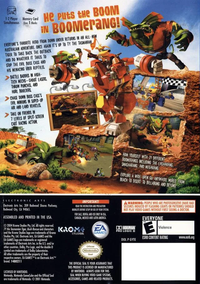 Ty the Tasmanian Tiger 2: Bush Rescue box back