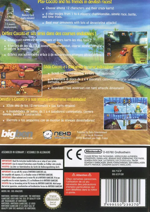 Cocoto Kart Racer box back