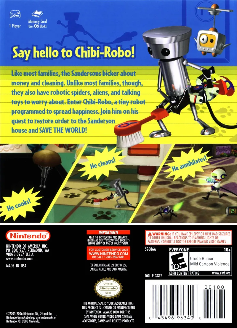 Chibi-Robo! box back