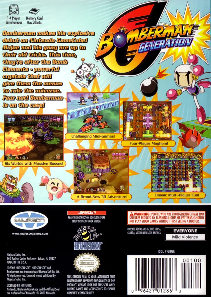 Bomberman Generation box back