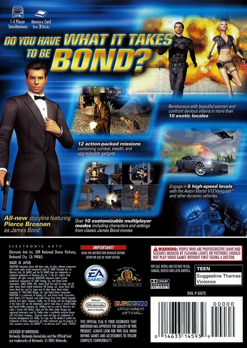 007: Nightfire box back