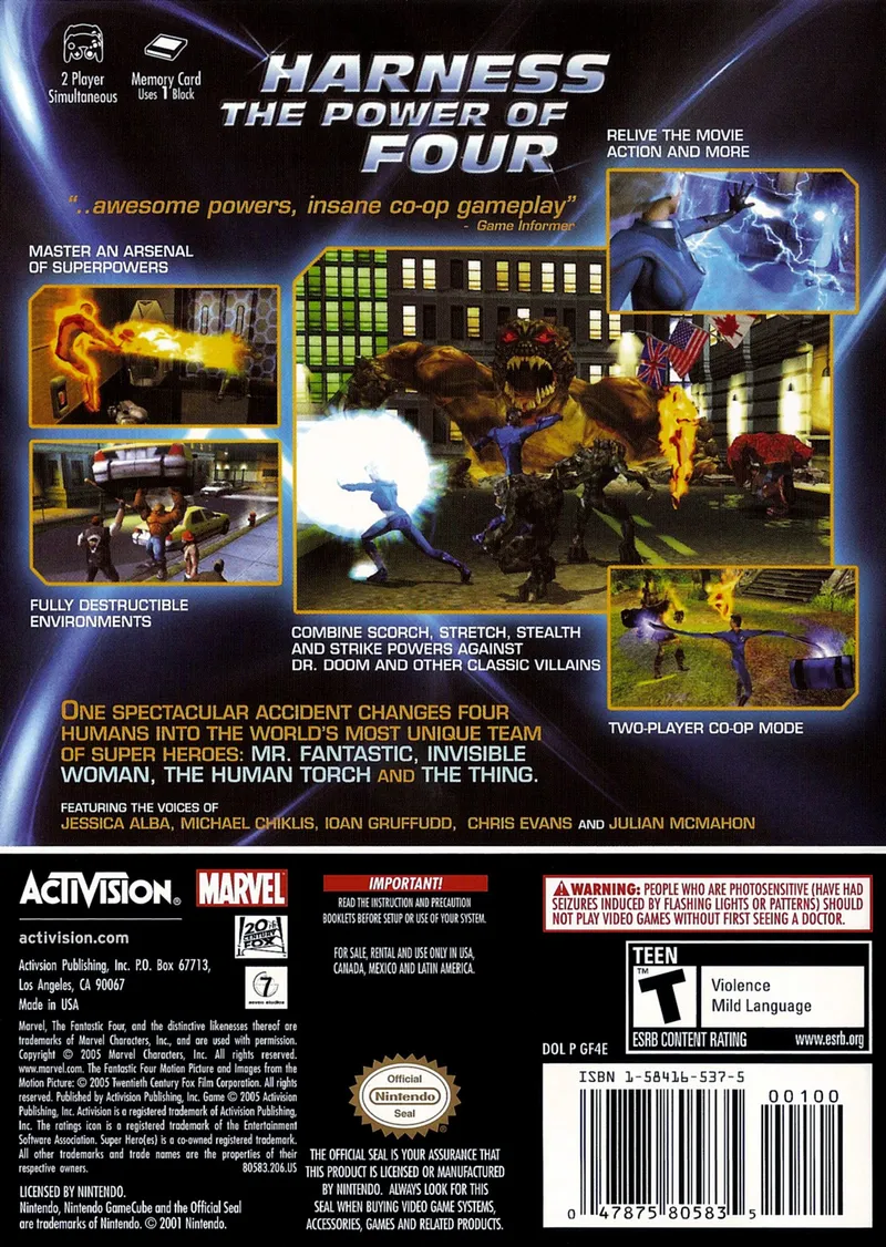 Fantastic 4 box back