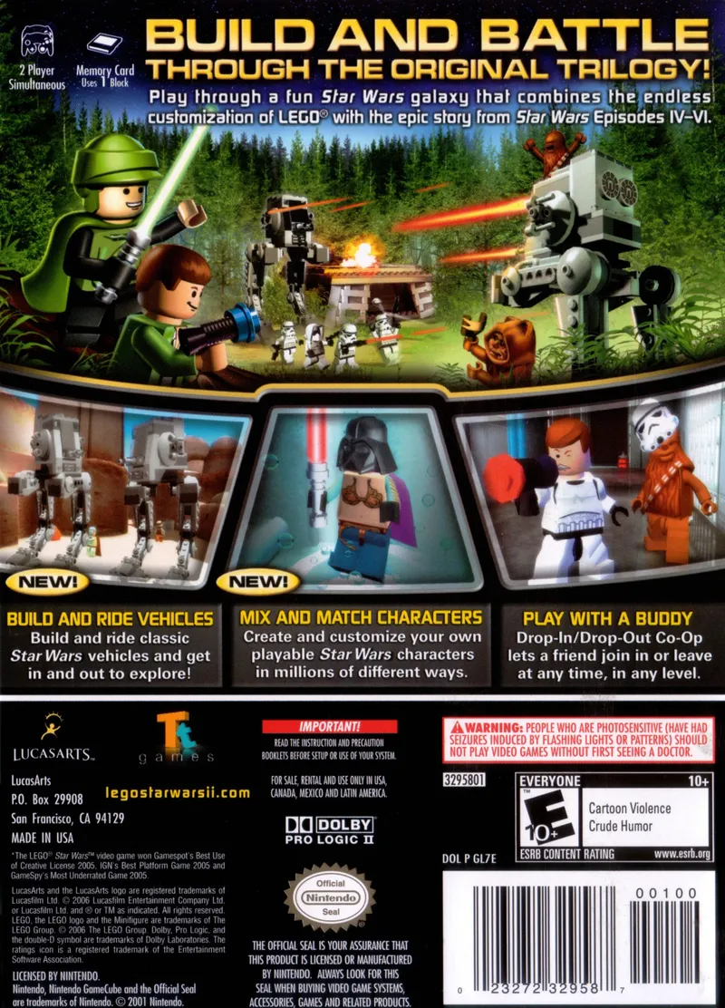 LEGO Star Wars II: The Original Trilogy box back