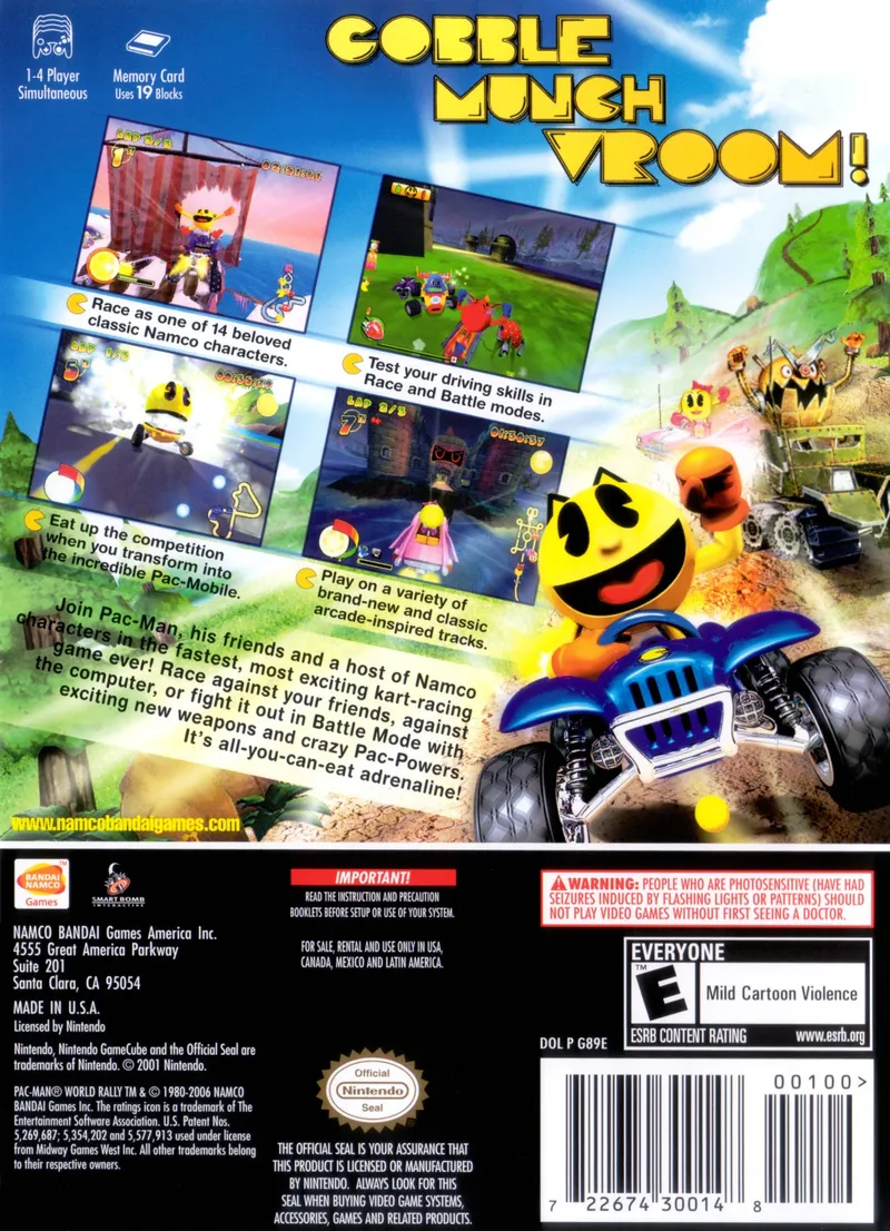 Pac-Man World Rally box back