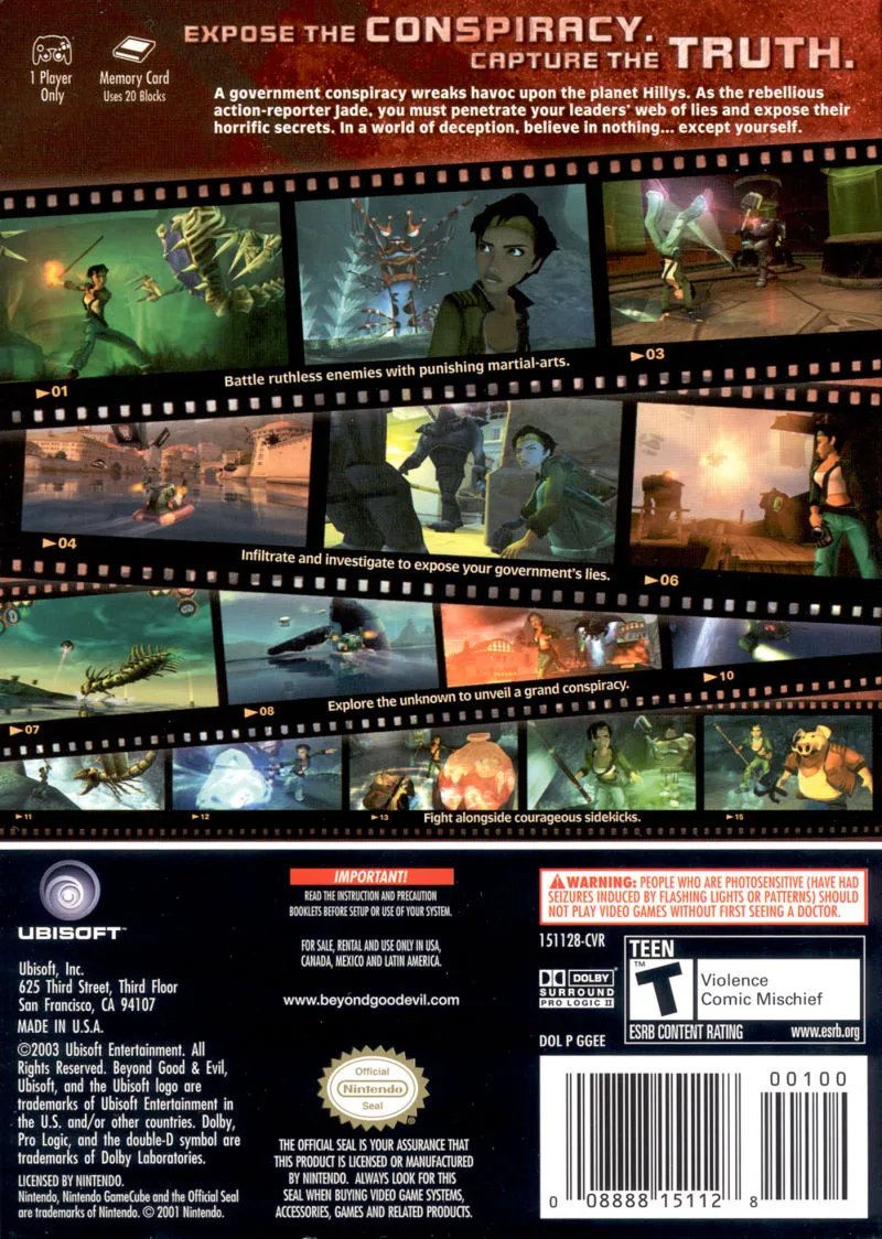 Beyond Good & Evil box back