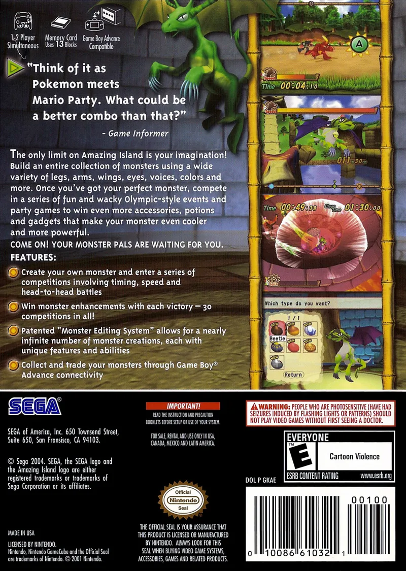 Amazing Island box back
