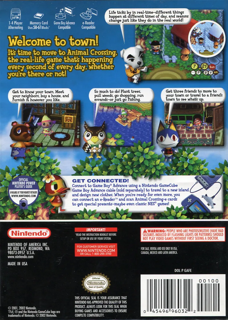 Animal Crossing box back