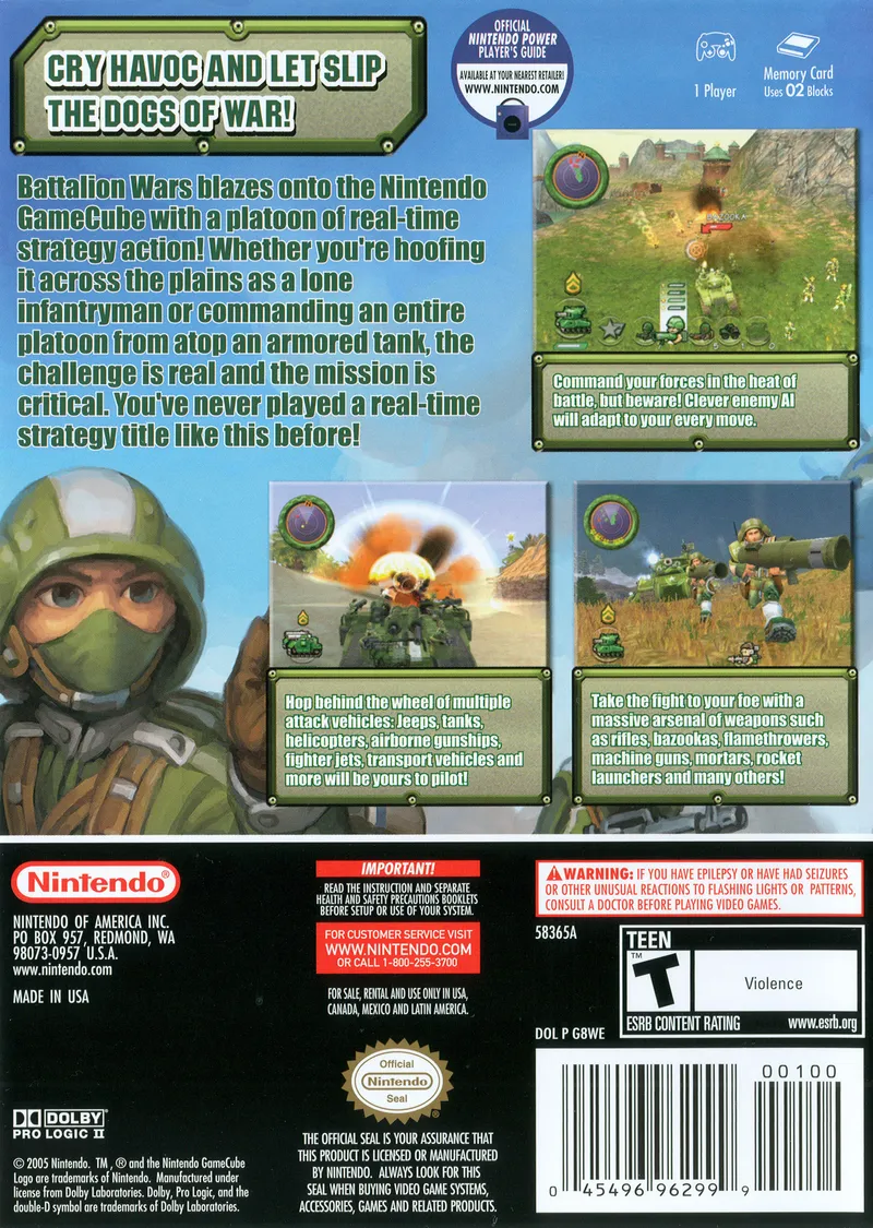 Battalion Wars box back