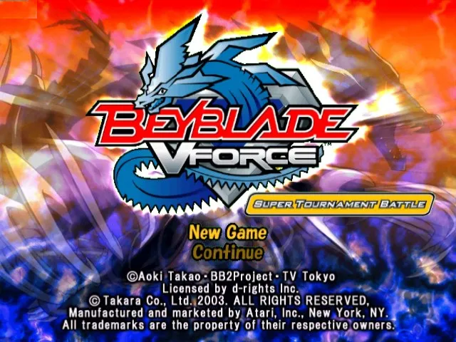 Backdrop artwork for BeyBlade VForce: Super Tournament Battle