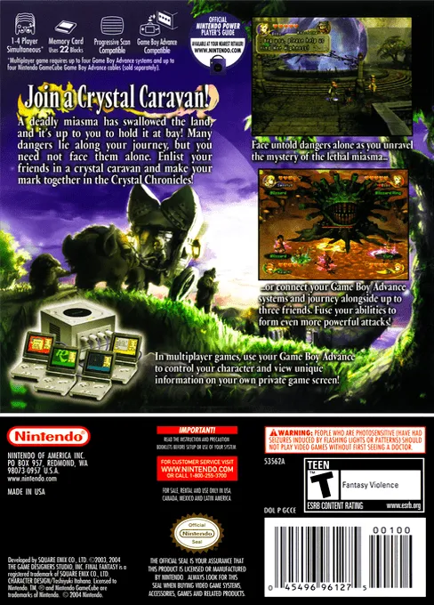Final Fantasy: Crystal Chronicles box back