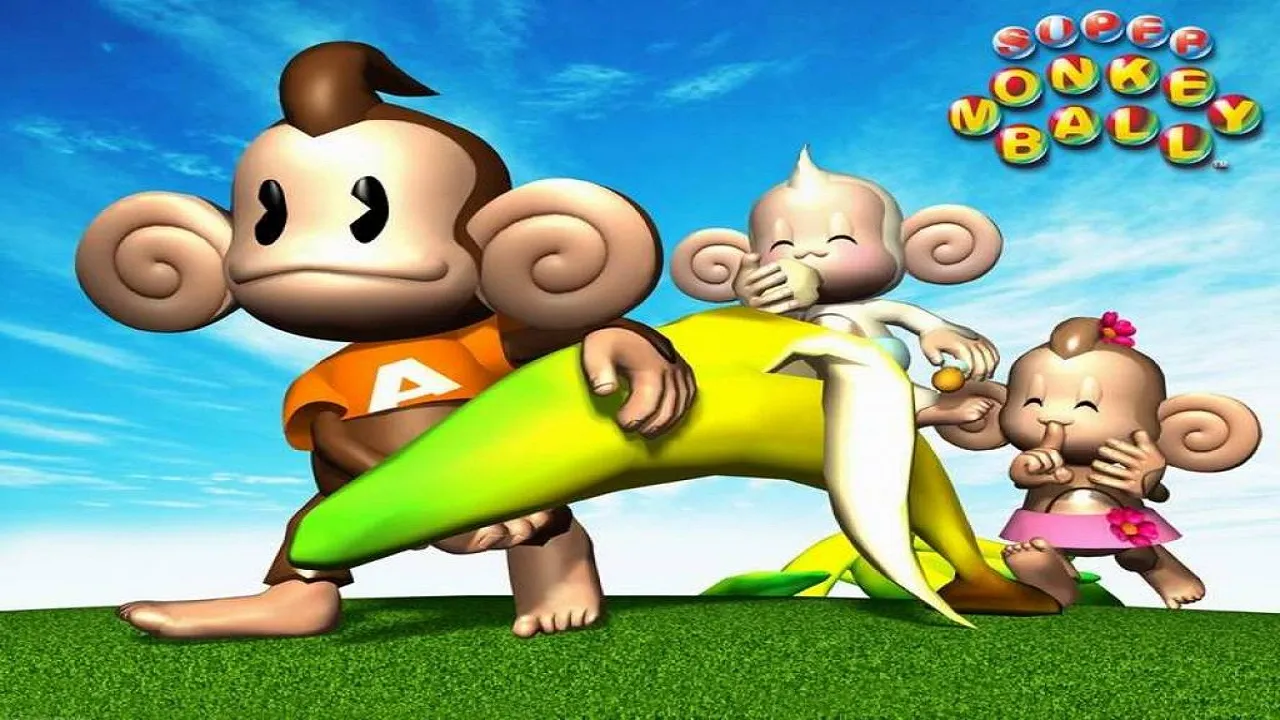 Backdrop artwork for Super Monkey Ball