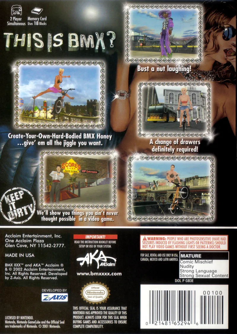BMX XXX box back