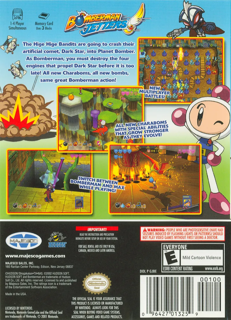 Bomberman Jetters box back