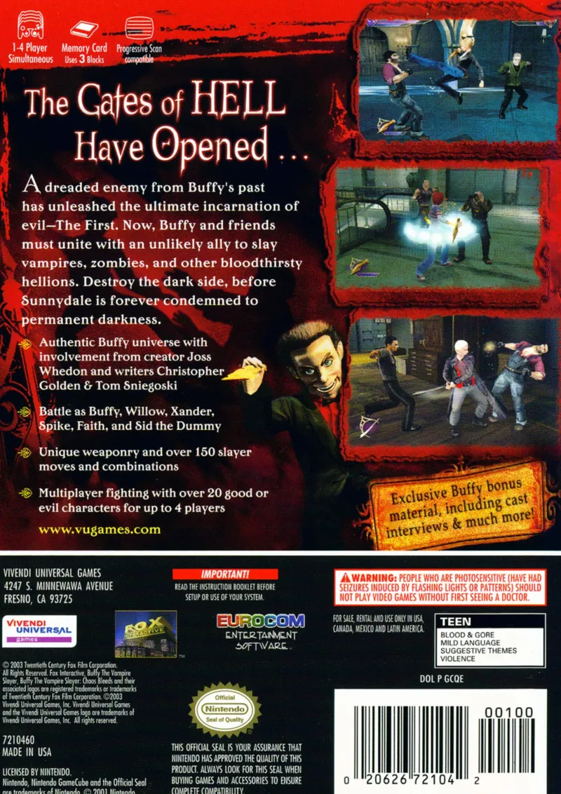 Buffy the Vampire Slayer: Chaos Bleeds box back