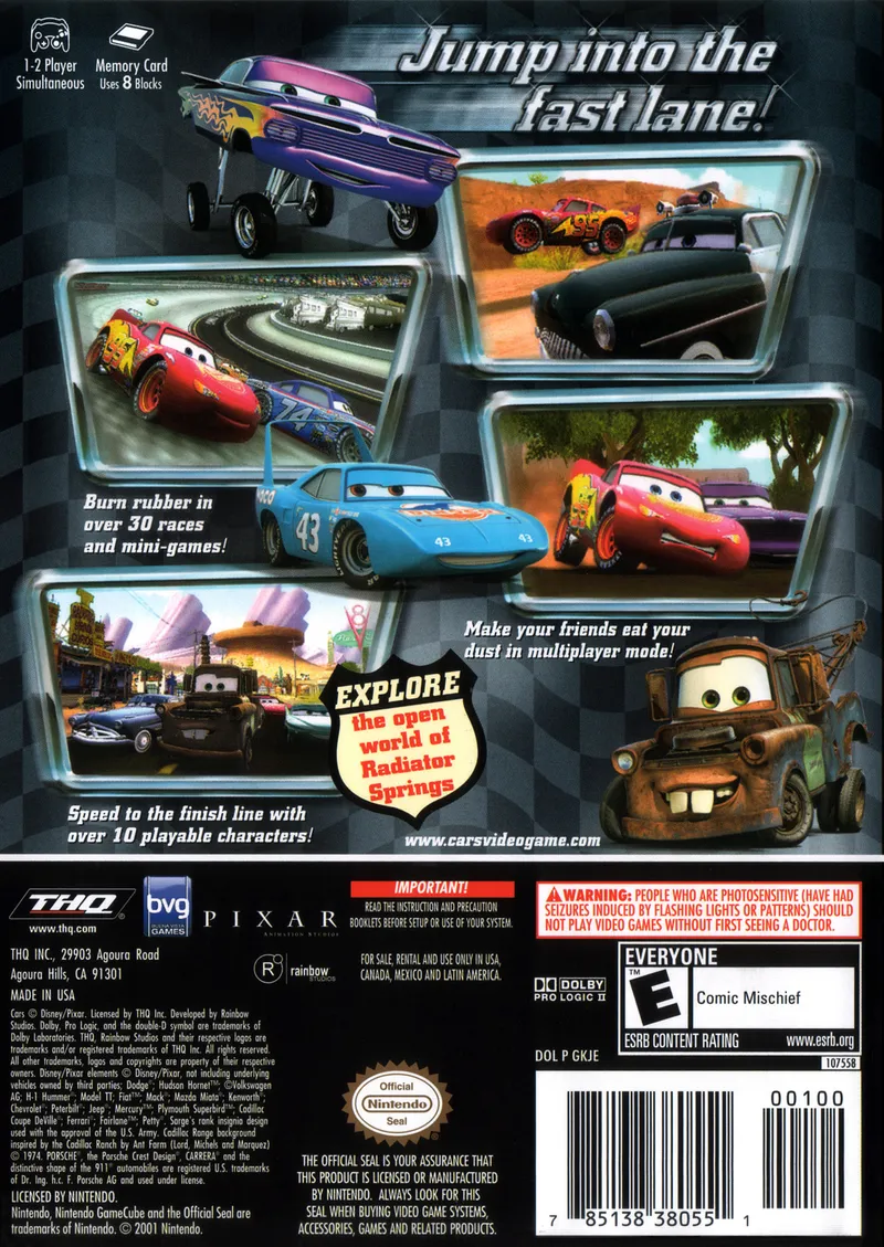 Cars box back