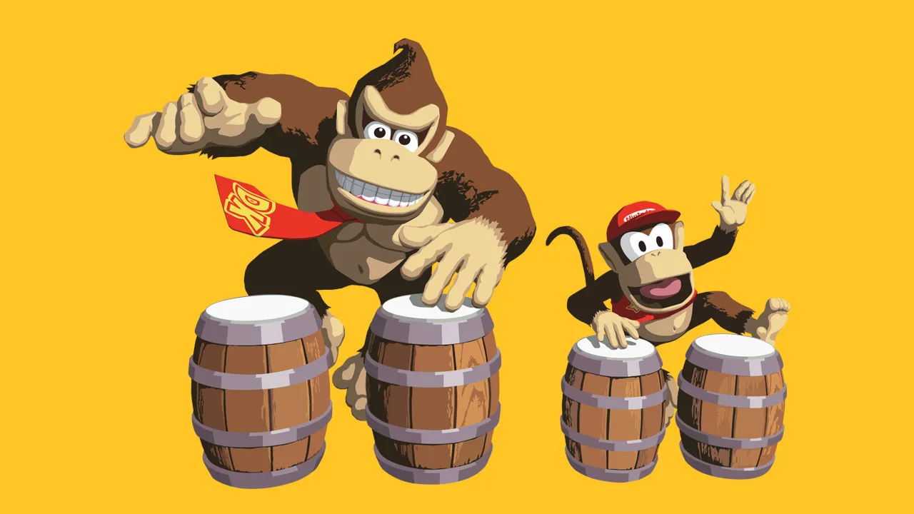 Backdrop artwork for Donkey Konga