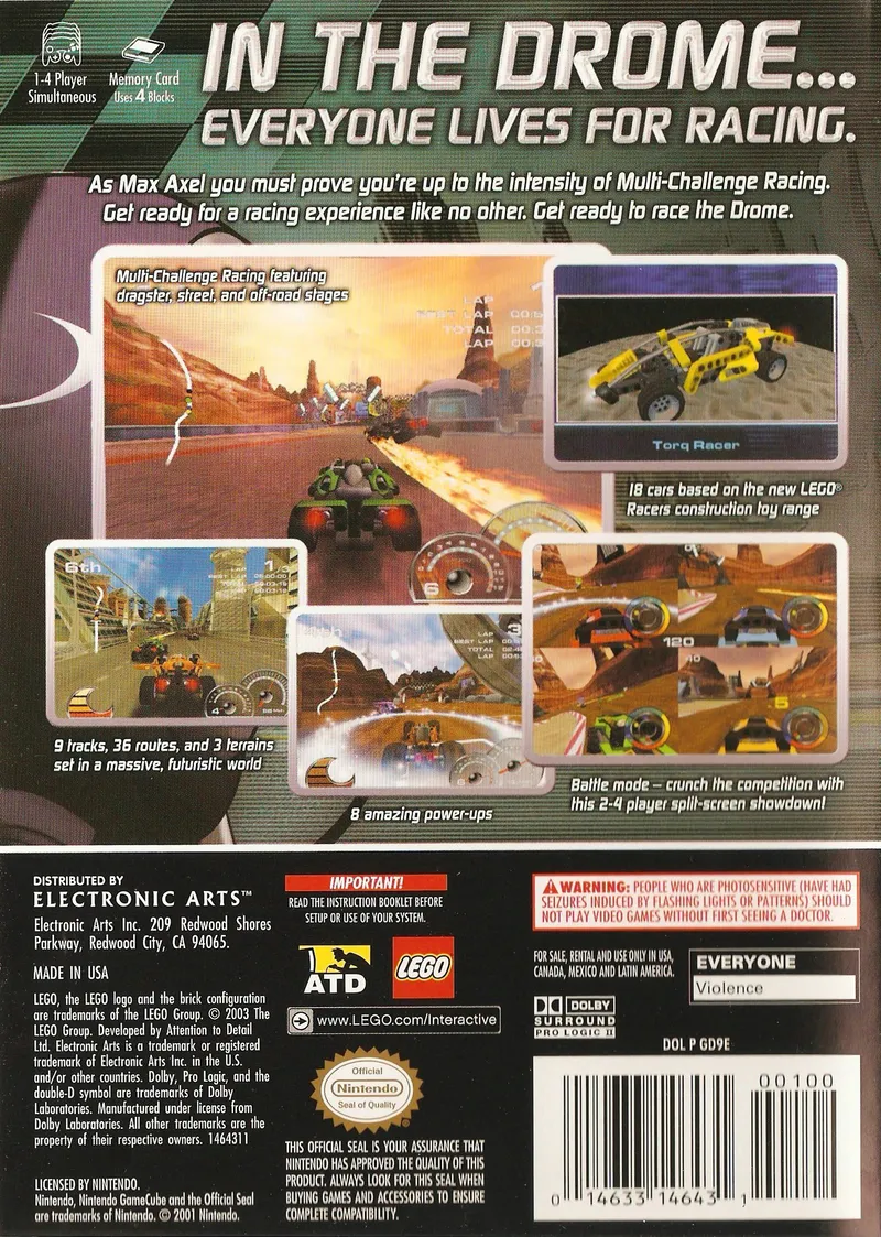 Drome Racers box back