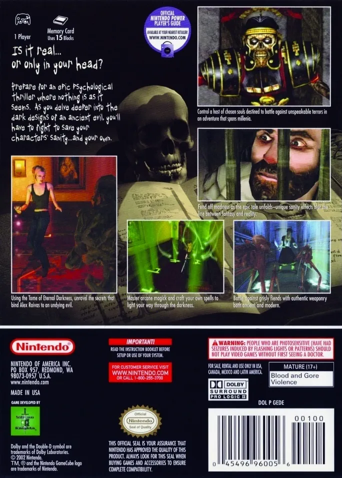 Eternal Darkness: Sanity's Requiem box back