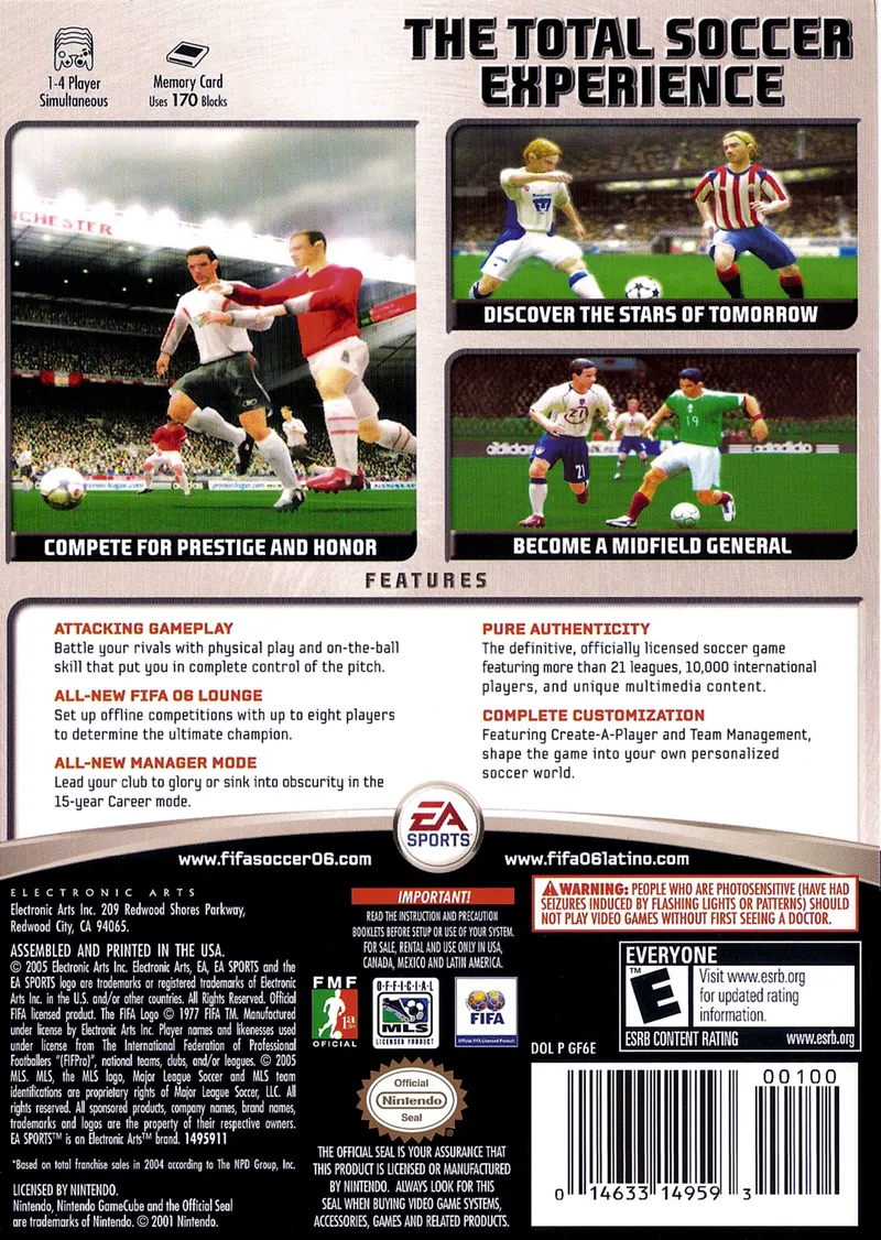 FIFA Soccer 06 box back