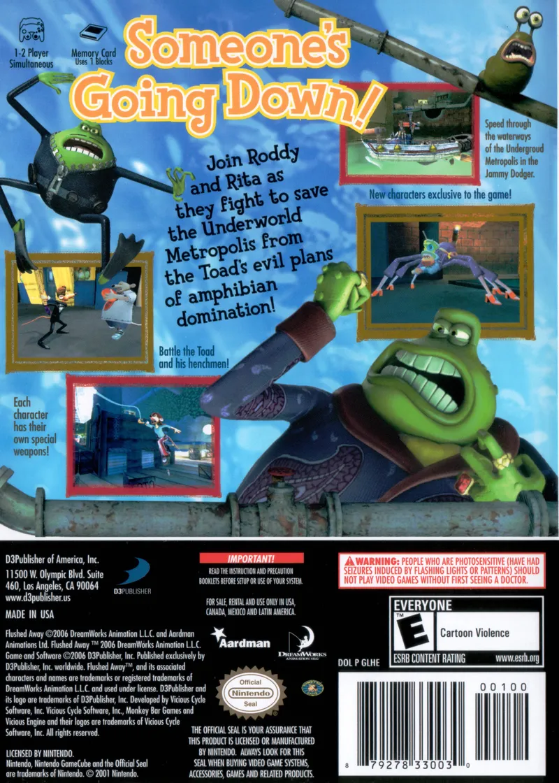 Flushed Away box back