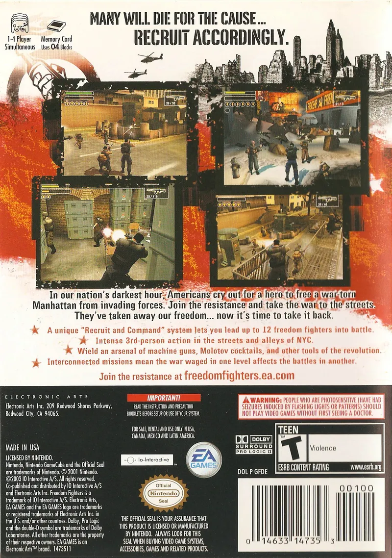 Freedom Fighters box back