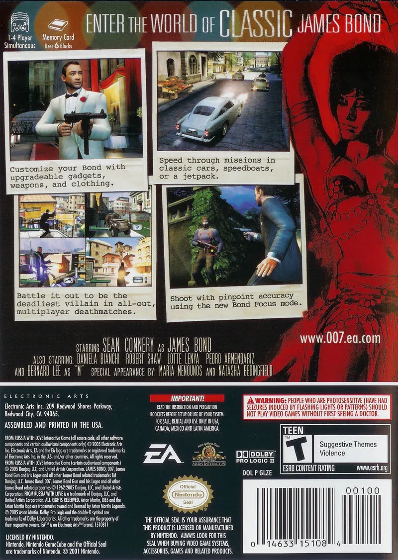 007: From Russia with Love box back
