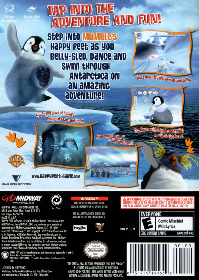 Happy Feet box back