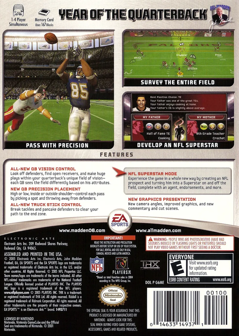 Madden NFL 06 box back